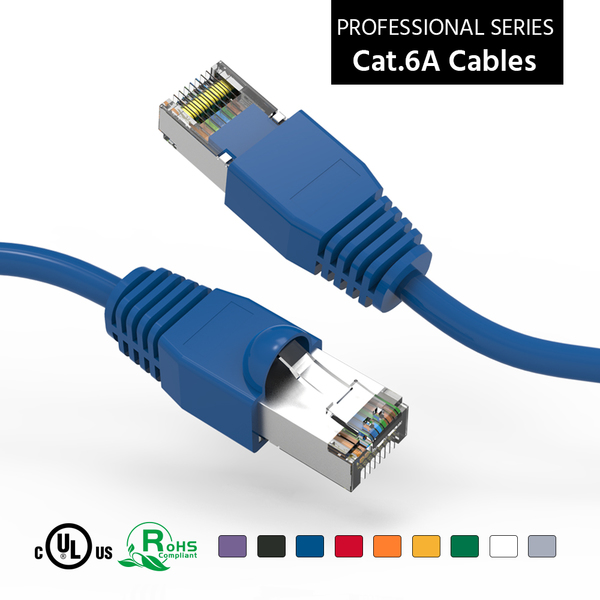 Bestlink Netware CAT6A Shielded (SSTP) Ethernet Network Booted Cable- 75ft- Blue 100864BL